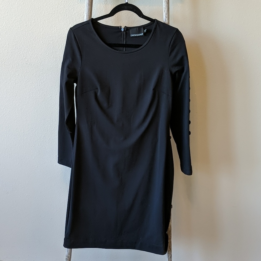 Cynthie Rowley Ponte Button Sleeve Shift Dress